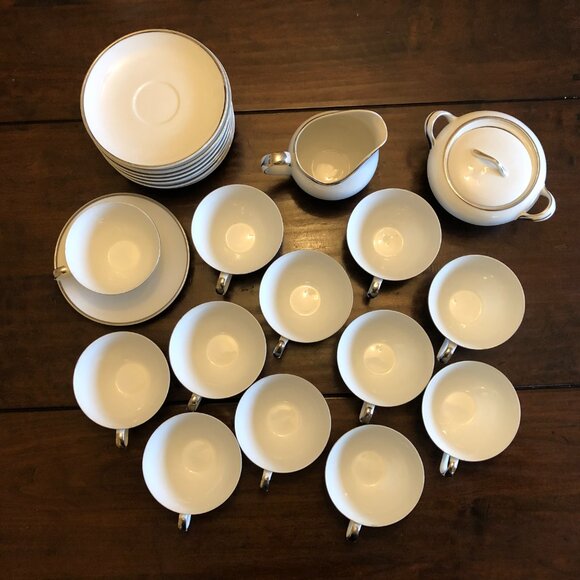 Harmony House China (Moderne # 3545) Coffee cups with saucers/sugar bowl/creamer - Picture 4 of 11